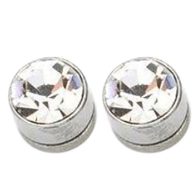 product_image_name-Fashion-1 Pair Iron Eardrops Strong Magnetic Health Pierced Round Magnetic Iron Eardrops Earrings Gift For Women-White-1