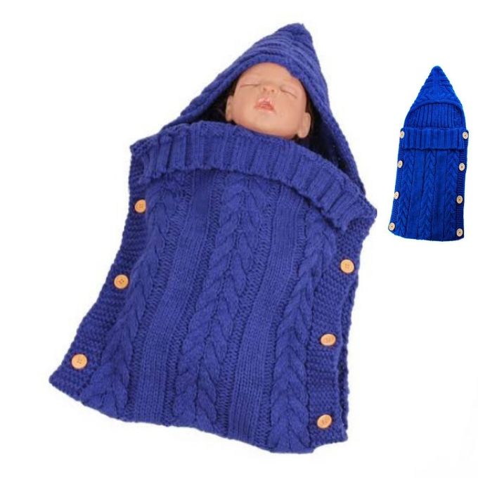 product_image_name-Generic-Newborn Baby Infant Sleeping Hoodies Swaddle Wrap Sweater-1