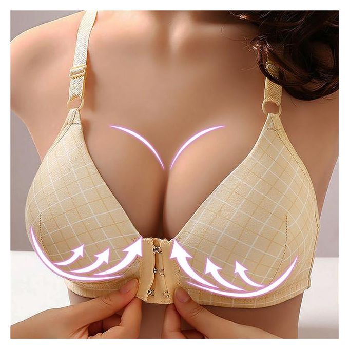 Plus Size Bra 36-46 Sexy Push Up Bras Front Closure Solid Color Brassiere  Wireless Bralette Breast Seamless Underwear for Women - AliExpress