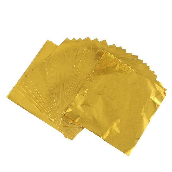 Gold Sliver and Copper Leaf Leaves Sheets Foil for Gilding Decor  (100pcs/set)