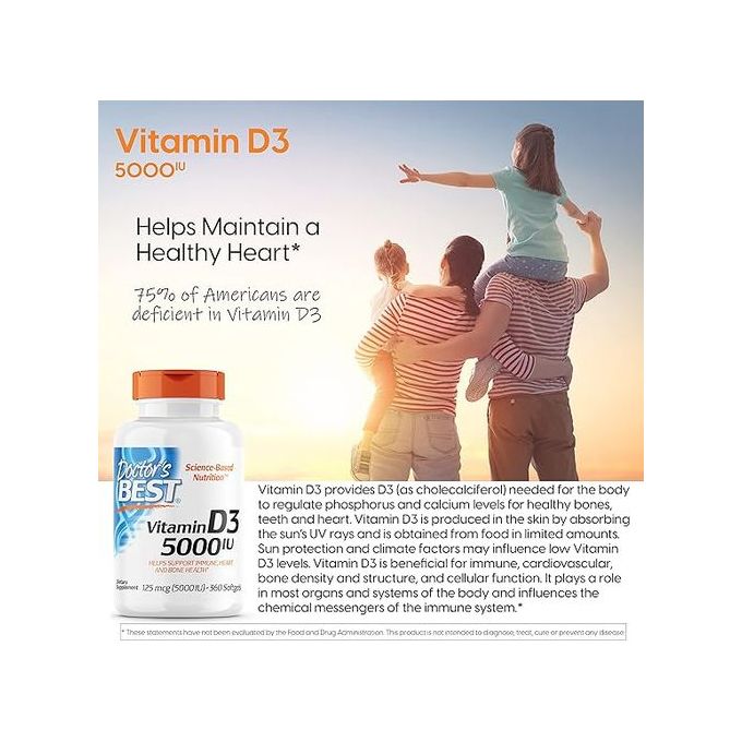 product_image_name-Doctor's Best-Vitamin D-3 125 Mcg (5,000 IU) - 180 Softgels-6