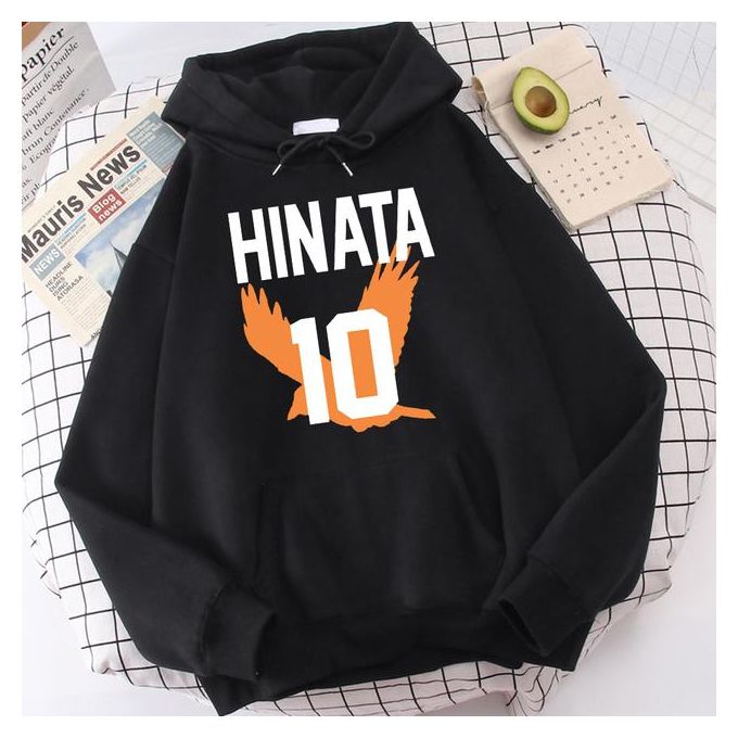 Japanese Anime Haikyuu Hinata 10 Printed Hoodies Men Women Sweatshirts Streetwear Hoodie Hip Hop Boys Girls Crewneck Tracksuits