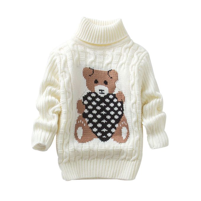product_image_name-Korean-Children Knitted Bear Turtle Neck Sweater Unisex-1