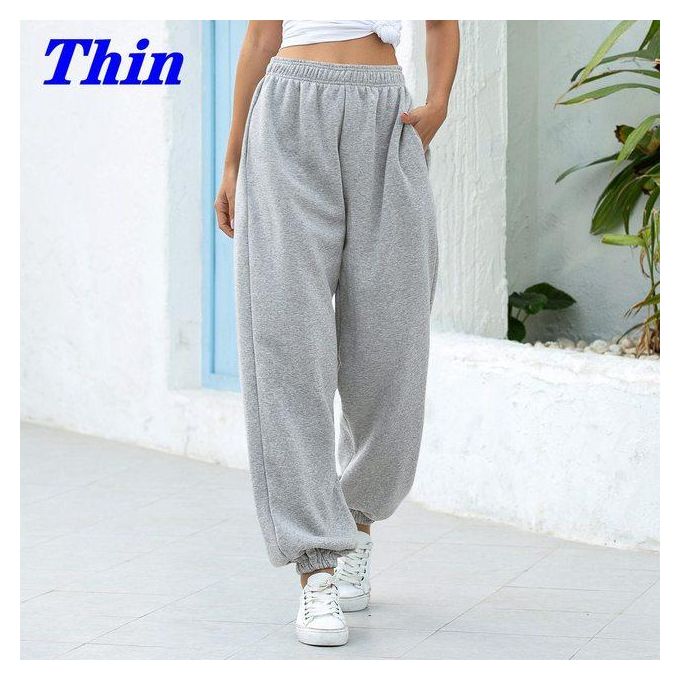 Generic Sweatpants Women Baggy Joggers Women Gray Sports Pants Spring Wide Leg Sweat Pants Oversized Streetwear High Waisted Pants Women Jumia Nigeria