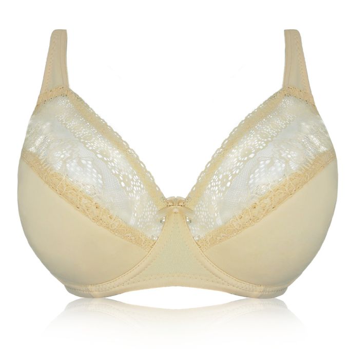 Best Supportive Bra for Pregnancy Sheer Lace Bra Padded Full Cup