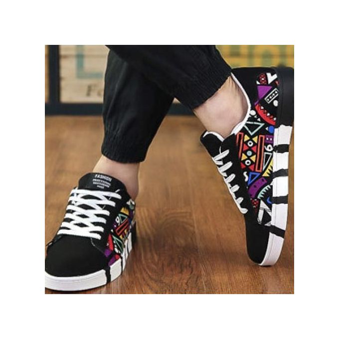 multicolor canvas shoes