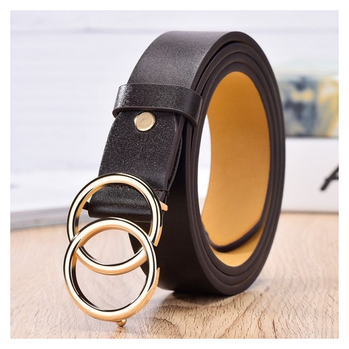 Fashion The Belts For Women Adjustable Double Ring Alloy Retro Head ...