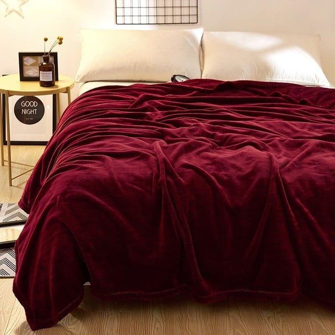 Cotton Flannel throw blanket/comforter- Wine
