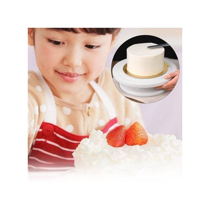 Generic White: Kitchen Cake Stand Plate Decorating Bakery Supplies  Professional Round Rotating Turntable Revolving Baking : Amazon.in: Home &  Kitchen