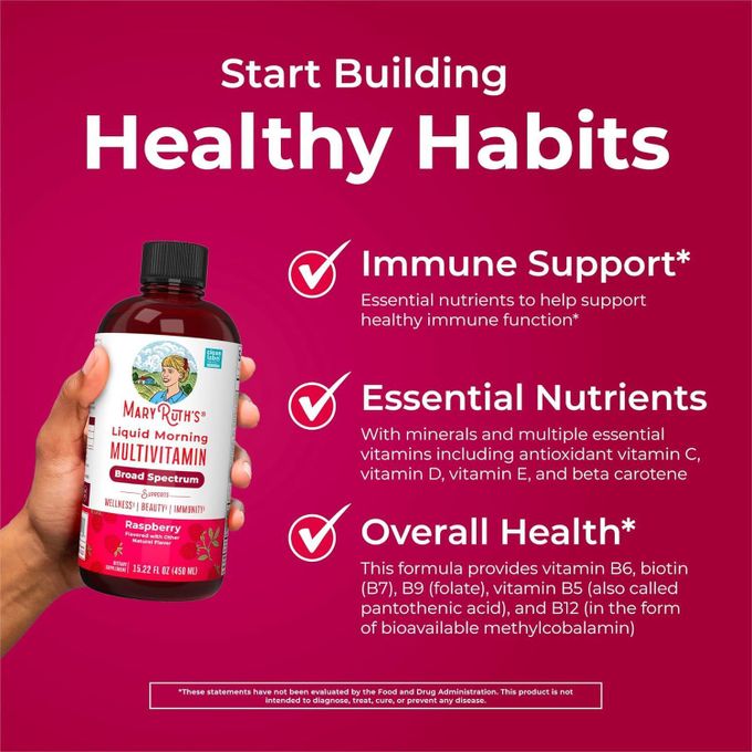 MARY RUTH'S Liquid Morning Multivitamin Natural Raspberry