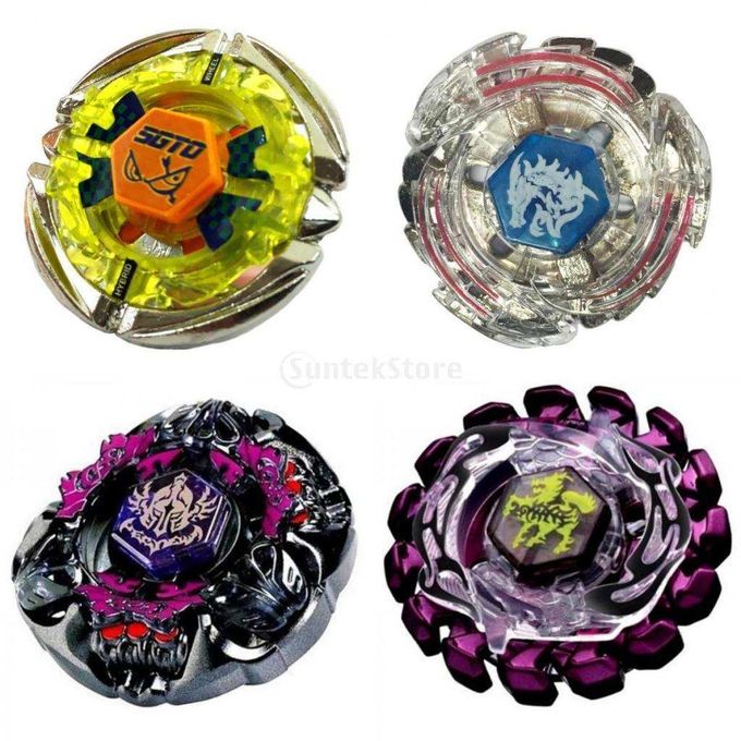 Generic 4 Sets Of Beyblades Metal Fusion 4D Spinning Top Launcher Set For  Kids | Jumia Nigeria