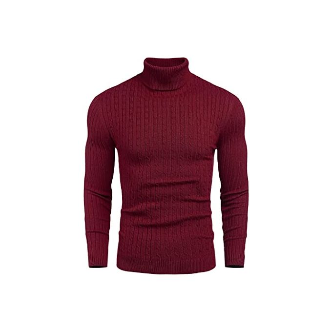Men's Turtle Neck Top/ Cooperate Wine