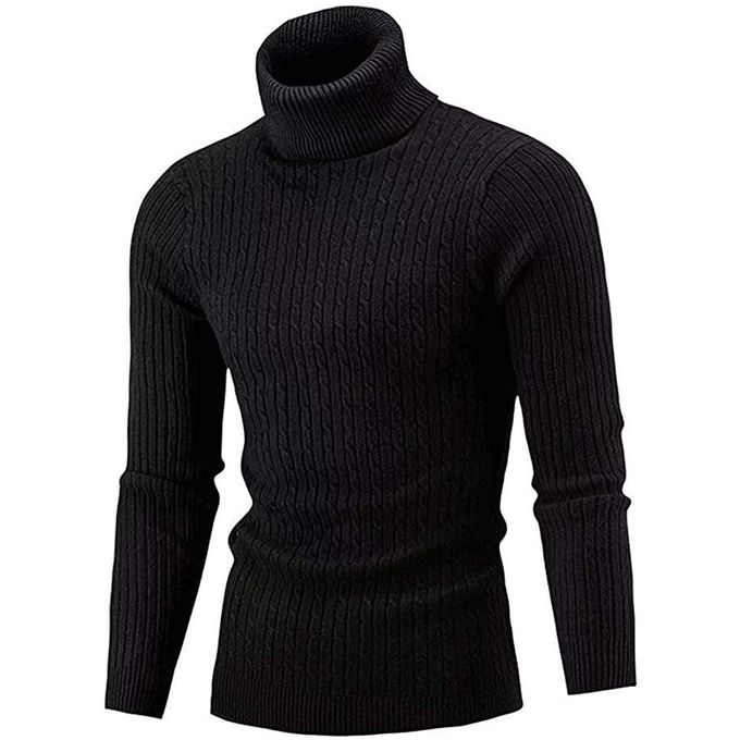 Fashion Men/Women Turtle Neck Top/ Cooperate Black - 1 SIZE FIT