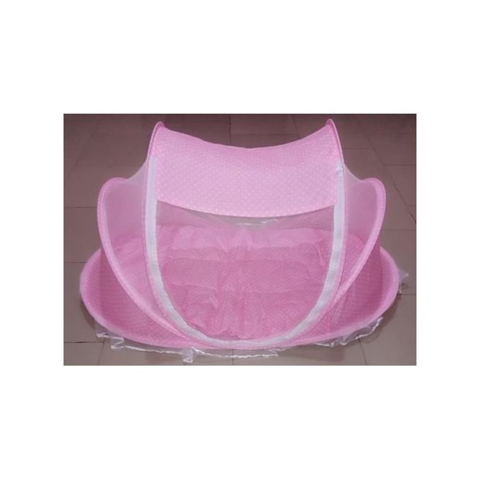 product_image_name-Lovely Baby-Foldable Baby Bed Net - Pink Color-1