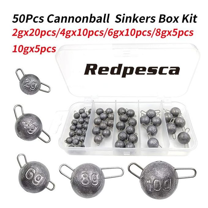 Fishing Weights Cannonball Sinker Fishing Accesories Jig Head