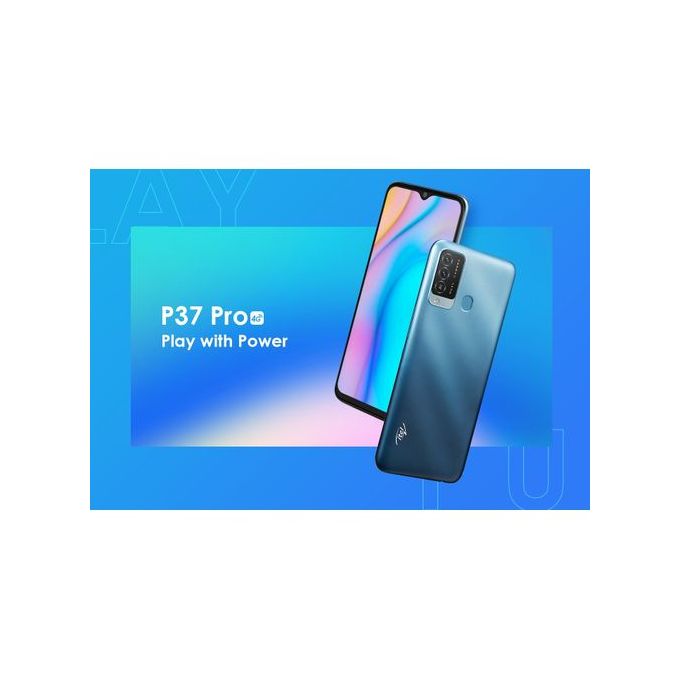 Itel P37 Pro 6 8 Hd Screen 2gb Ram 32gb Rom 5000mah Battery 4g Android 10 13mp Dual Rear Camera Fingerprint Blue Jumia Nigeria