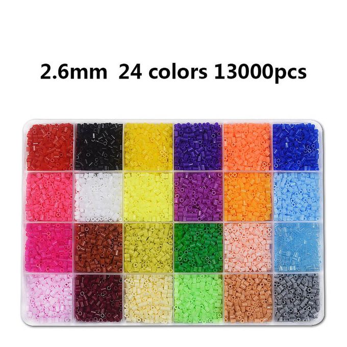 24/72 colors box set hama beads toy 2.6/5mm perler educational