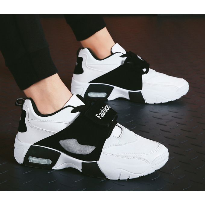 black and white fashion sneakers