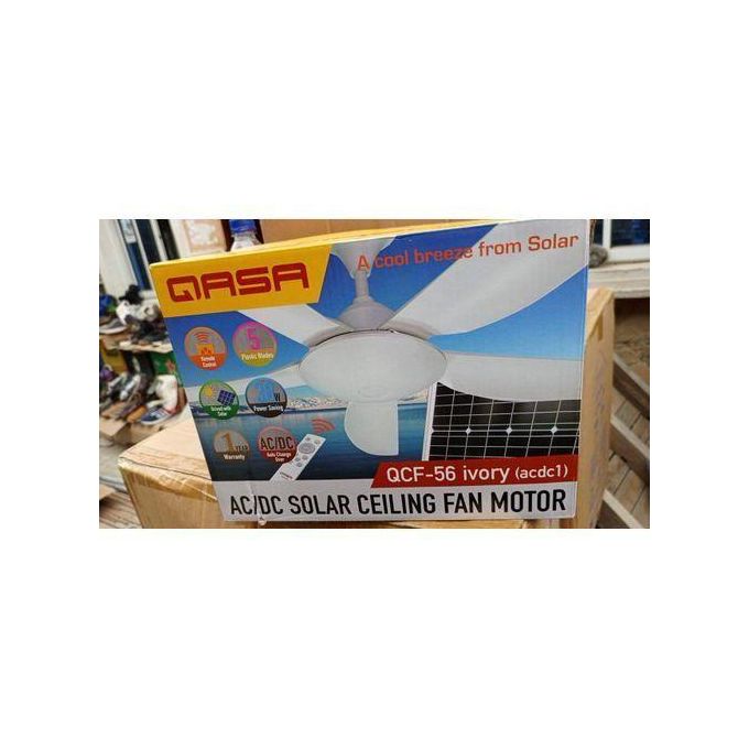 Qasa Acdc Solar Ceiling QCF-56 Ivory With Plastic Blade