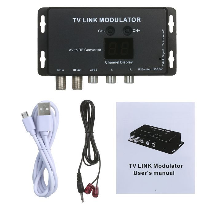 Tm70 Uhf Tv Link Modulator Av To Rf Converter Ir Extender With Channel Display 31416229