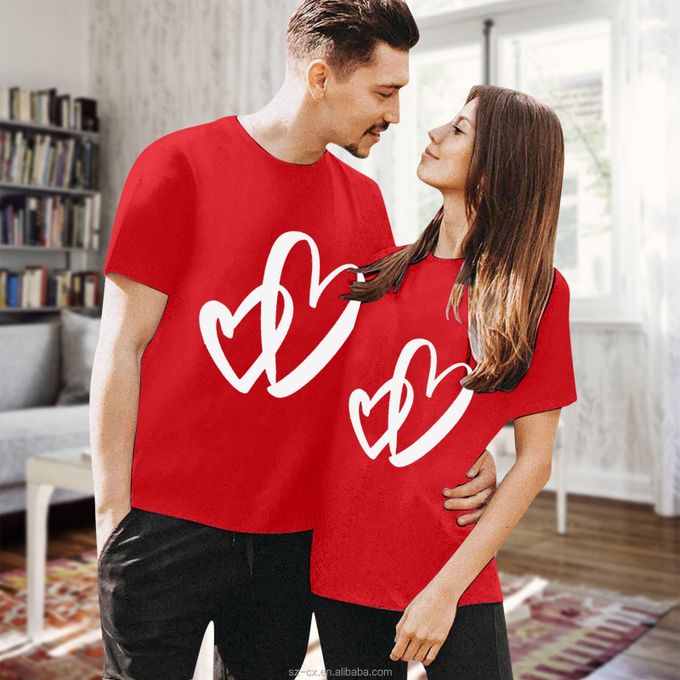 Fashion Valentine Love Design Couples T-shirt Red Jumia Nigeria