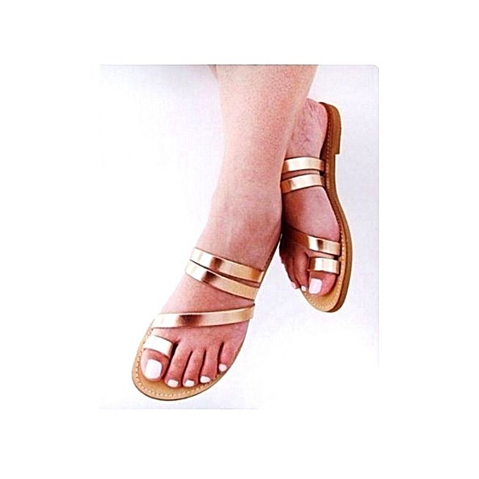 Fashion Ladies Slippers -Gold | Jumia.com.ng