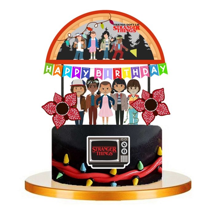 Happy Birthday Custom Stranger Things Themed Birthday Cake Topper | eBay