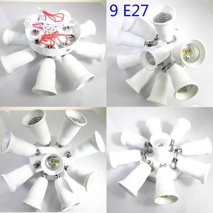 Generic ARTOO Adjustable E27 Splitter 3/5/9 Heads Lamp Base LED Light Bulb  Holder Adapter Converter Socket E27 Lamp Base Holder 90-305V