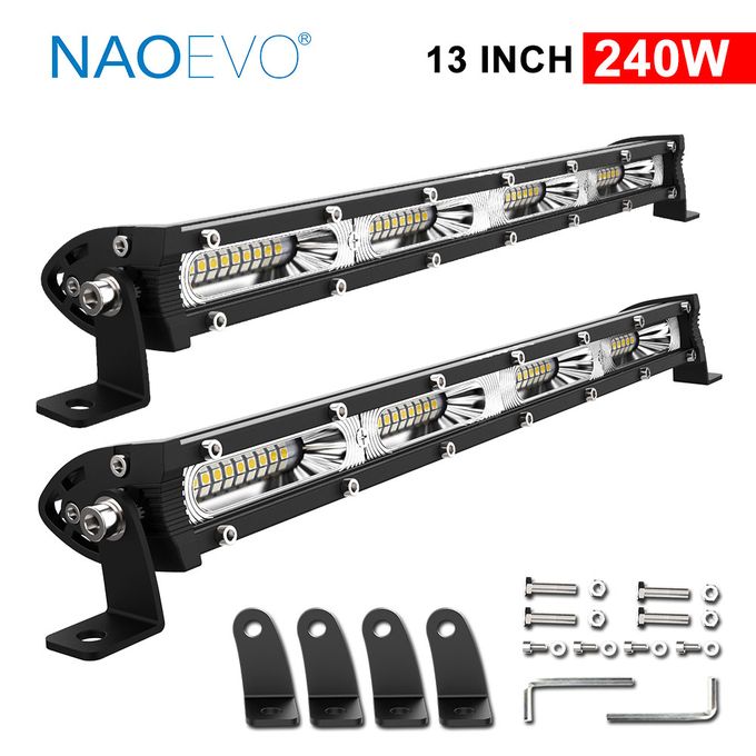 Naoevo 7 13 20 Inch Ultra Slim Barra Led Light Bar 12v 24v