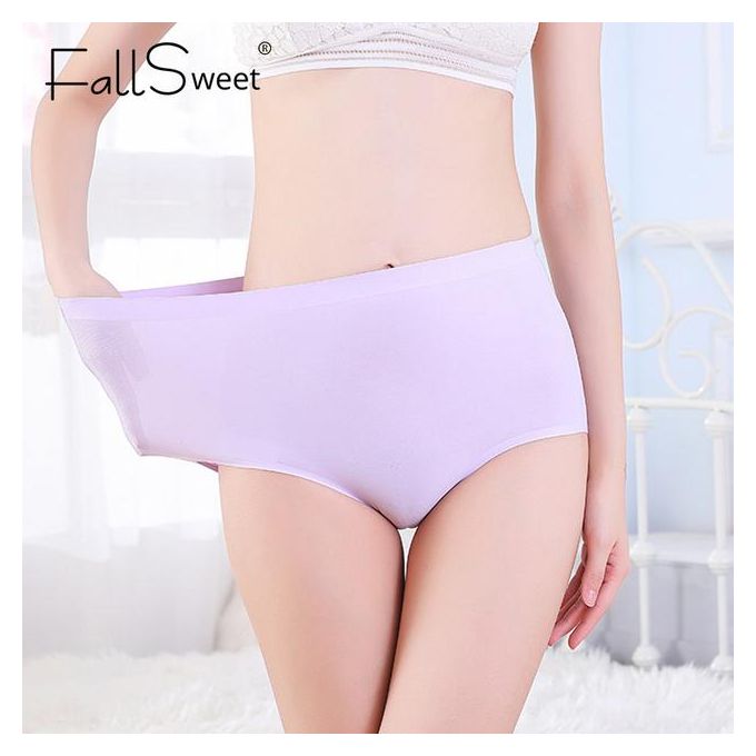 Generic Fallsweet 3pcs Seamless Panties Invisible Underwear Women  Comfortable Briefs Calcinha High Waist Panties Sexy Lingerie