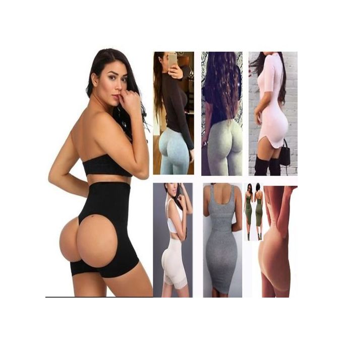 Fashion Tummy Control Butt Lifter Body Shaper - Black