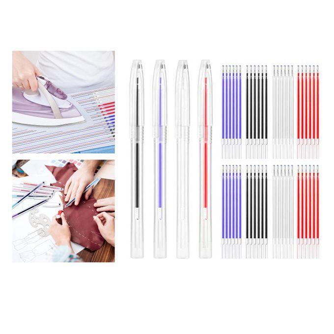 Generic Fabric Marker Pen, 1 Set Heat Erasable Fabric Marking 4Color 13Pcs