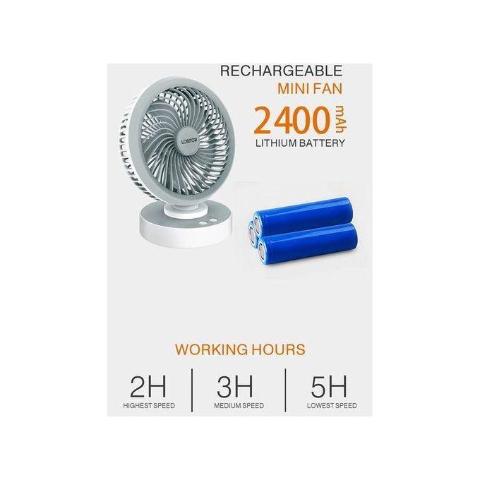LONTOR Portable Rotating High Speed Table Fan CTL-MF026-6