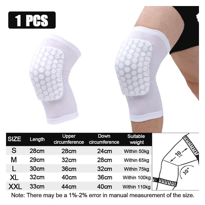 BraceTop 1 PC Honeycomb Basketball Knee Pads Long Design Gym