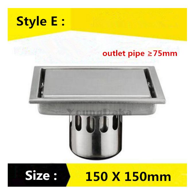 11cm/15cm Modern Stainless Steel Bathroom Tile Invisible Shower