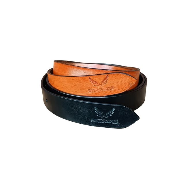 product_image_name-WESTLYCROWN-Brown And Black Genuine Leather Belts For Men-1