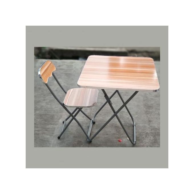 metal folding table and chairs