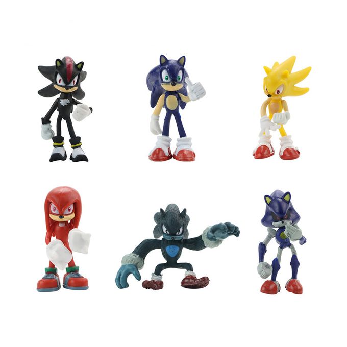 Generic 6PcsSet Sonic Figures Toy Pvc Toy Sonic Shadow Tails
