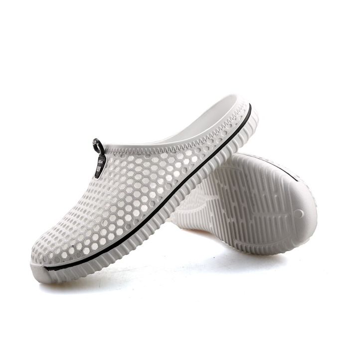 product_image_name-Fashion-2020 Crocks Brand Clogs Women Sandals Crocse Shoe Croc EVA Lightweight Sandles Unisex Colorful Shoes For Summer Beach（#White）-1
