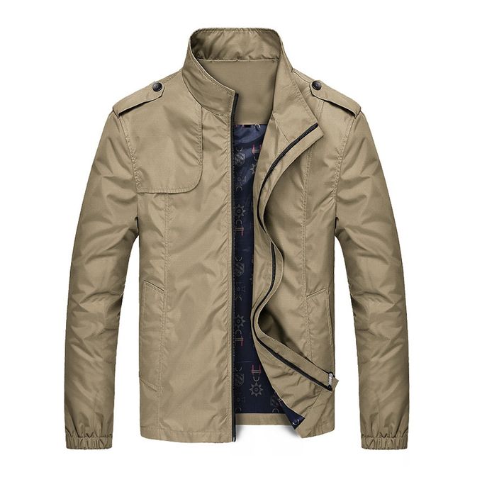 Fashion Mens Rain Jacket Waterproof Light Coat - BROWN | Jumia.com.ng