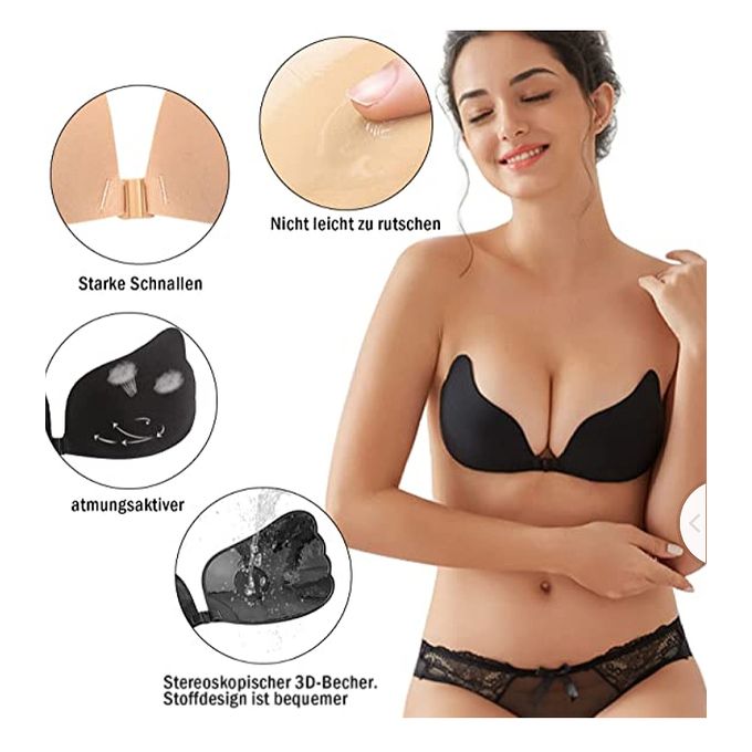 Fashion Woman Women Lady Ladies Invisible Backless Strapless Silicone  Sticky Gel Bra