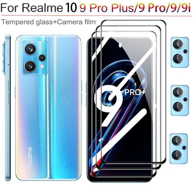 3PCS Super Clear HD Tempered Glass Protector Screen Film for Realme 10 9i 9  Pro+ 5G 4G Glass Protective