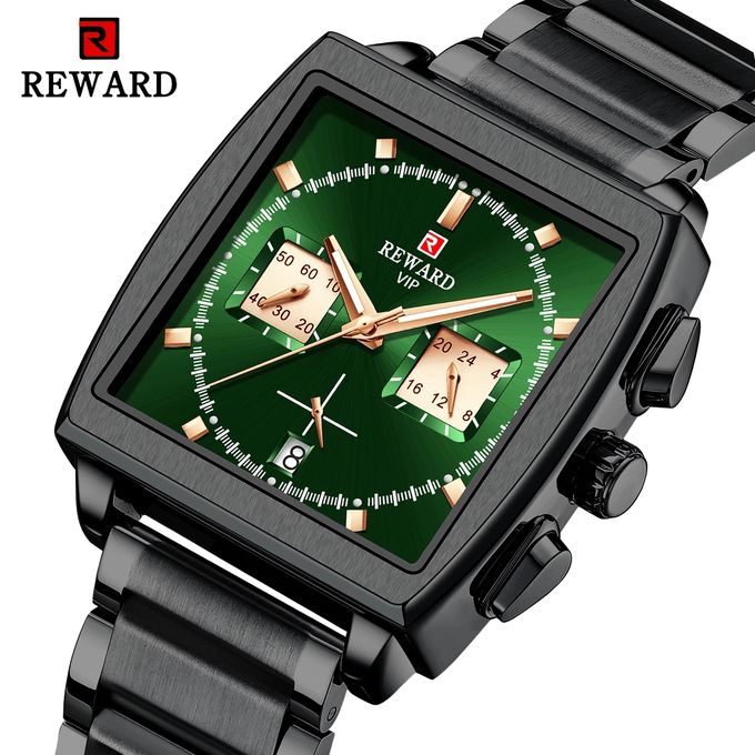 REWARD Mens Fashion Square Dial Analog Quartz Chronograph Rebirth  Wristwatch Luminous, Waterproof, Stainless Steel With Date Display Model  230905 From Xue08, $12.33 | DHgate.Com