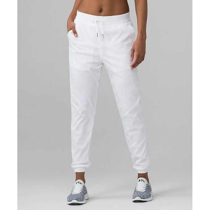 plain white joggers