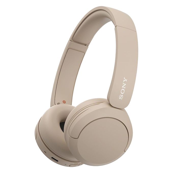 WH CH520 Wireless Headphones With Microphone Beige