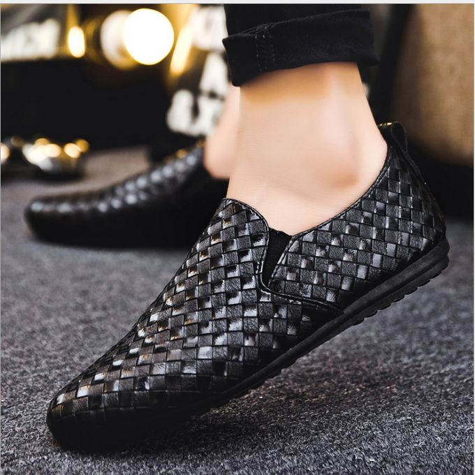 product_image_name-Fashion-Men's Loafers Slip On Sneakers Men's Leather Shoes-1