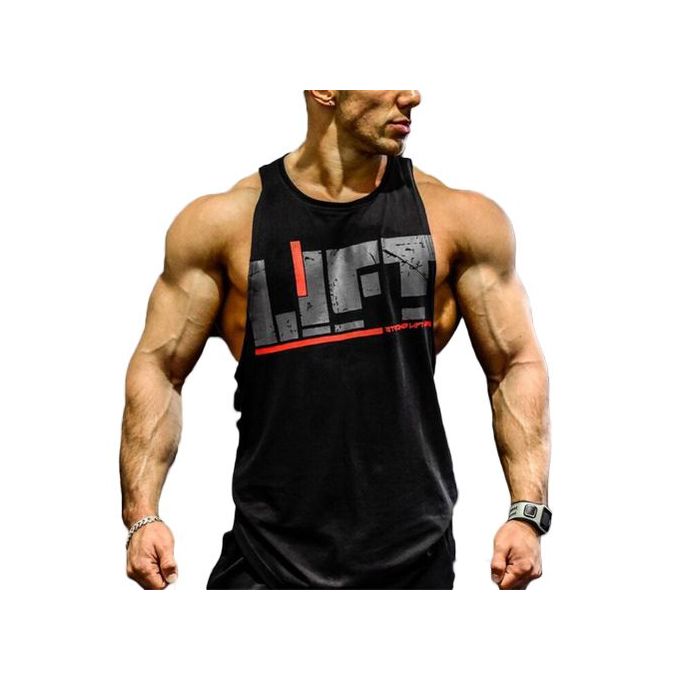 product_image_name-Fashion-Men Gym Singlet Tank Tops Loose Breathable Bodybuilding Tops For Summer-1
