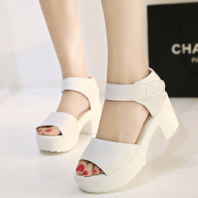 product_image_name-ALagzi-2022 Ladies Classic Fashion Casual Shoes Horseshoe Shoes - White-1