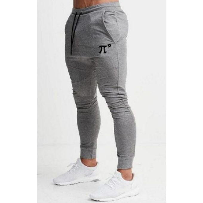 grey sports trousers
