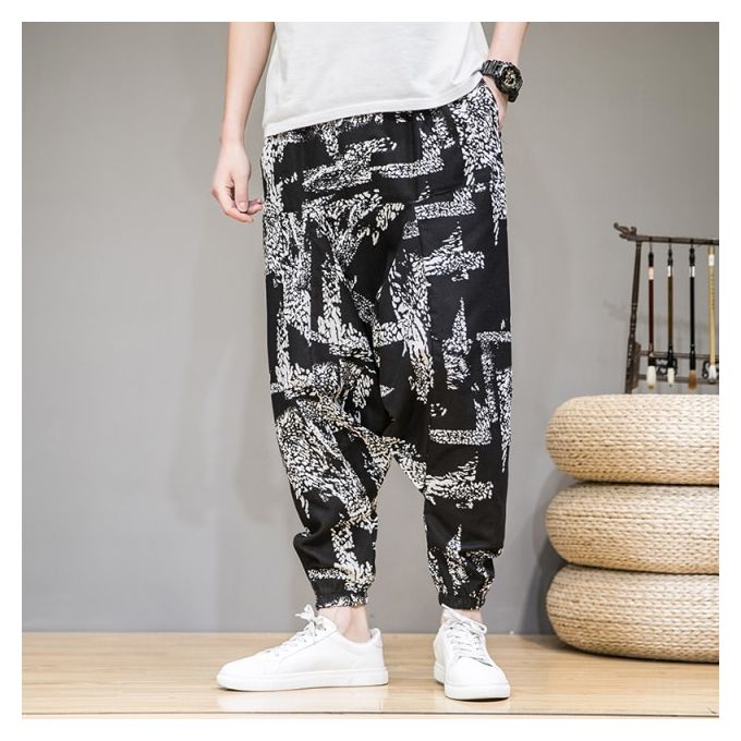 Spiral Cropped Harem Pants - Ametsuchi